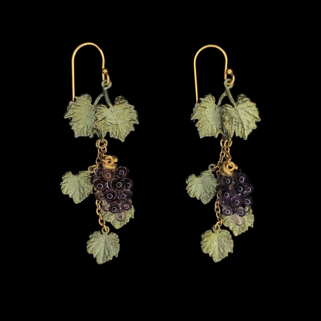 Wild Grape Vine Earrings - Dangle Wire