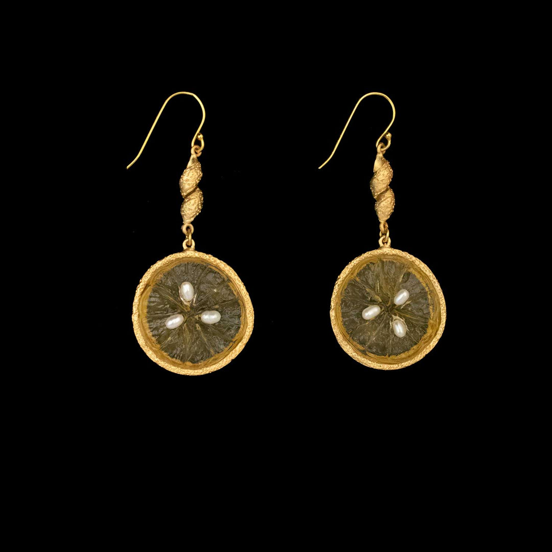 Citrus Earrings - Wire Lemon