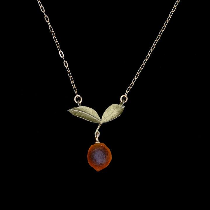 Orange Pendant - Dainty Drop