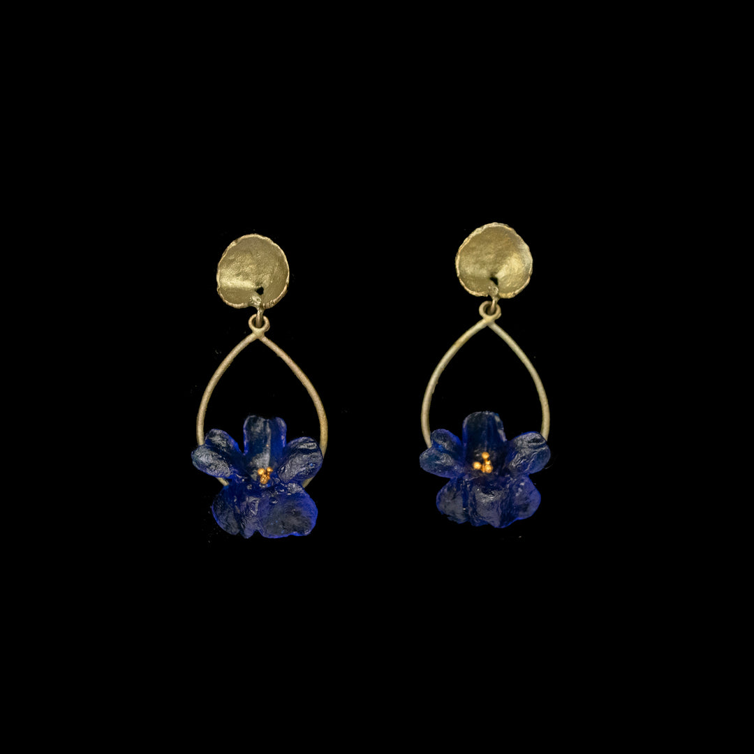 Wild Violet Oval Post Earrings