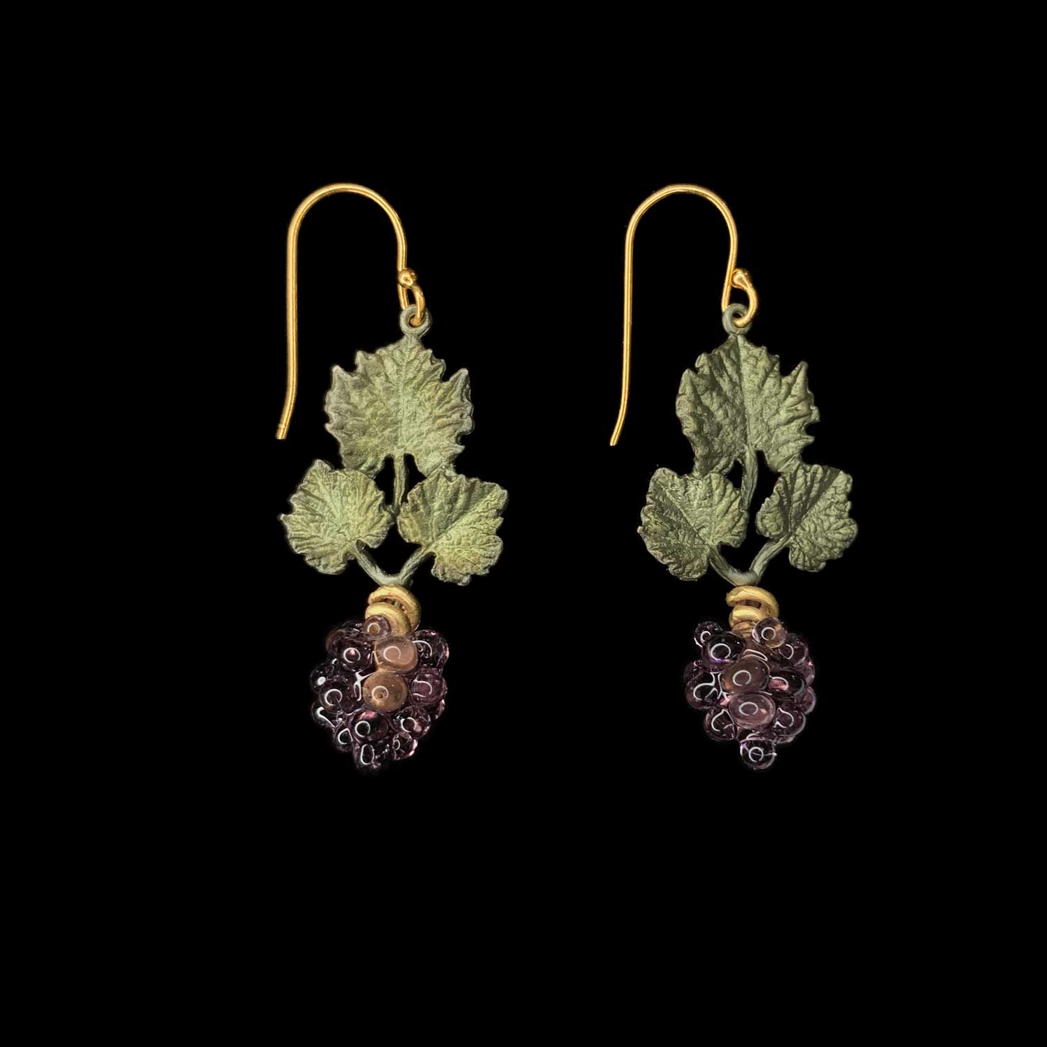 Wild Grape Vine Earrings - Wire