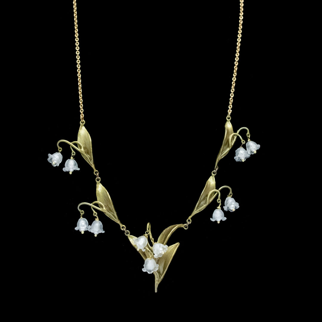white lily necklace Lily of the Valley Necklace