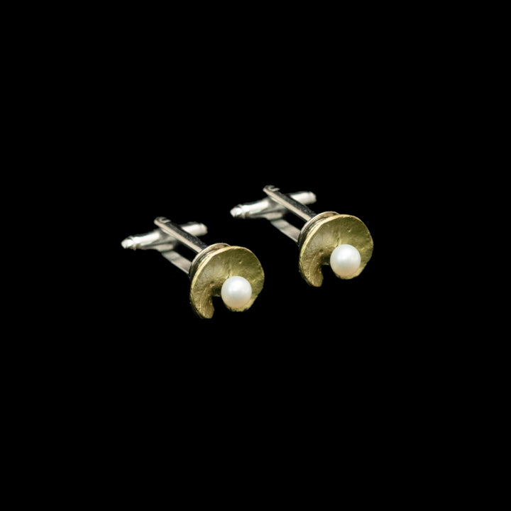 Spiral Geranium Cufflinks