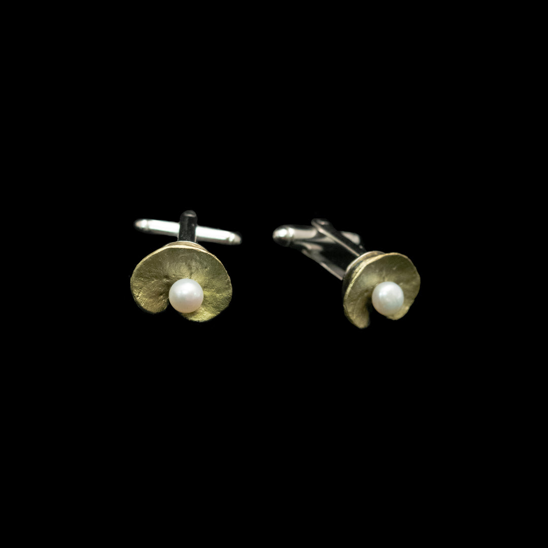 Spiral Geranium Cufflinks