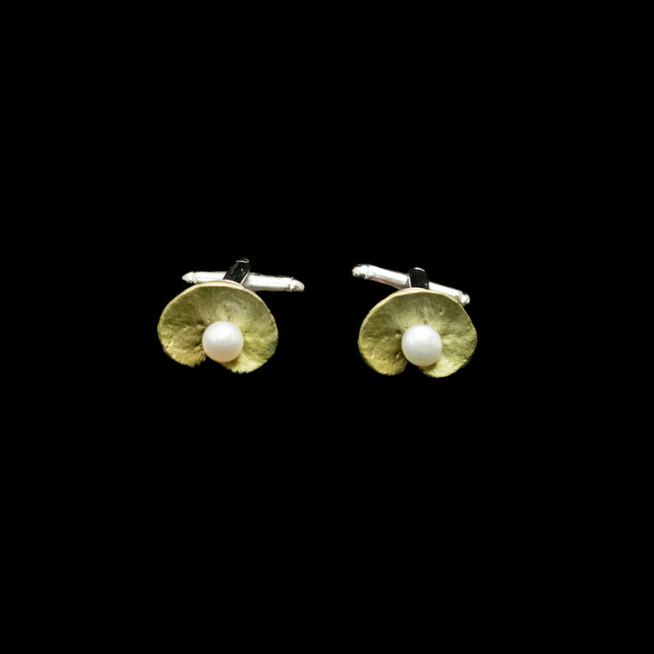 Spiral Geranium Cufflinks