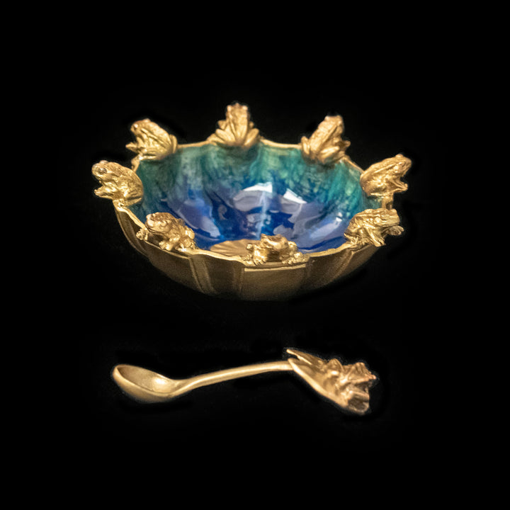 Frog Overlooking Pond Salt Dish