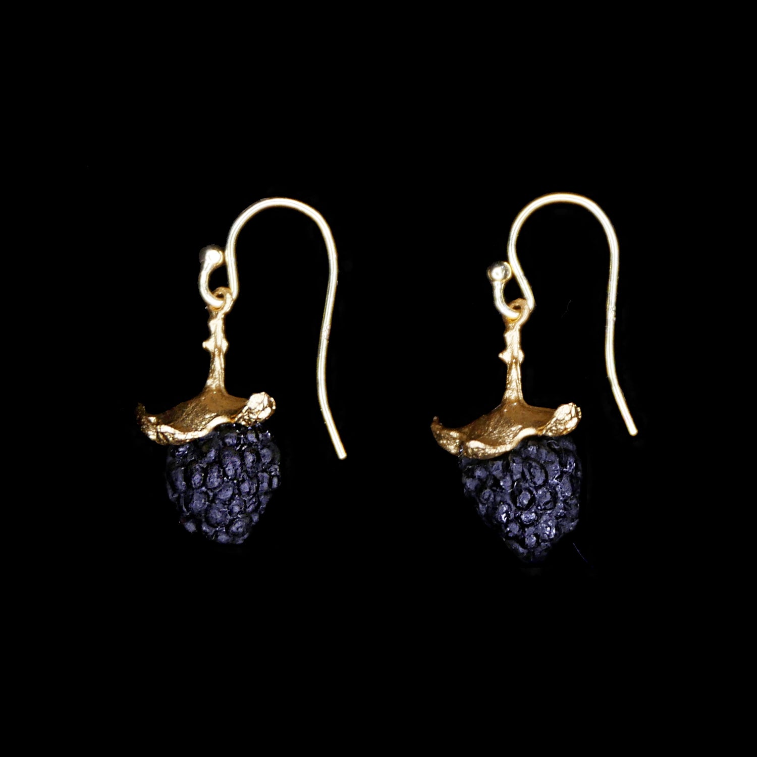 Blackberry Wire Drop Earrings #3319