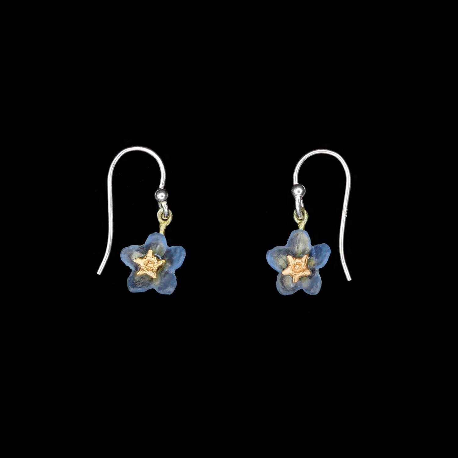 Forget Me Not Earrings Single Flower Wire