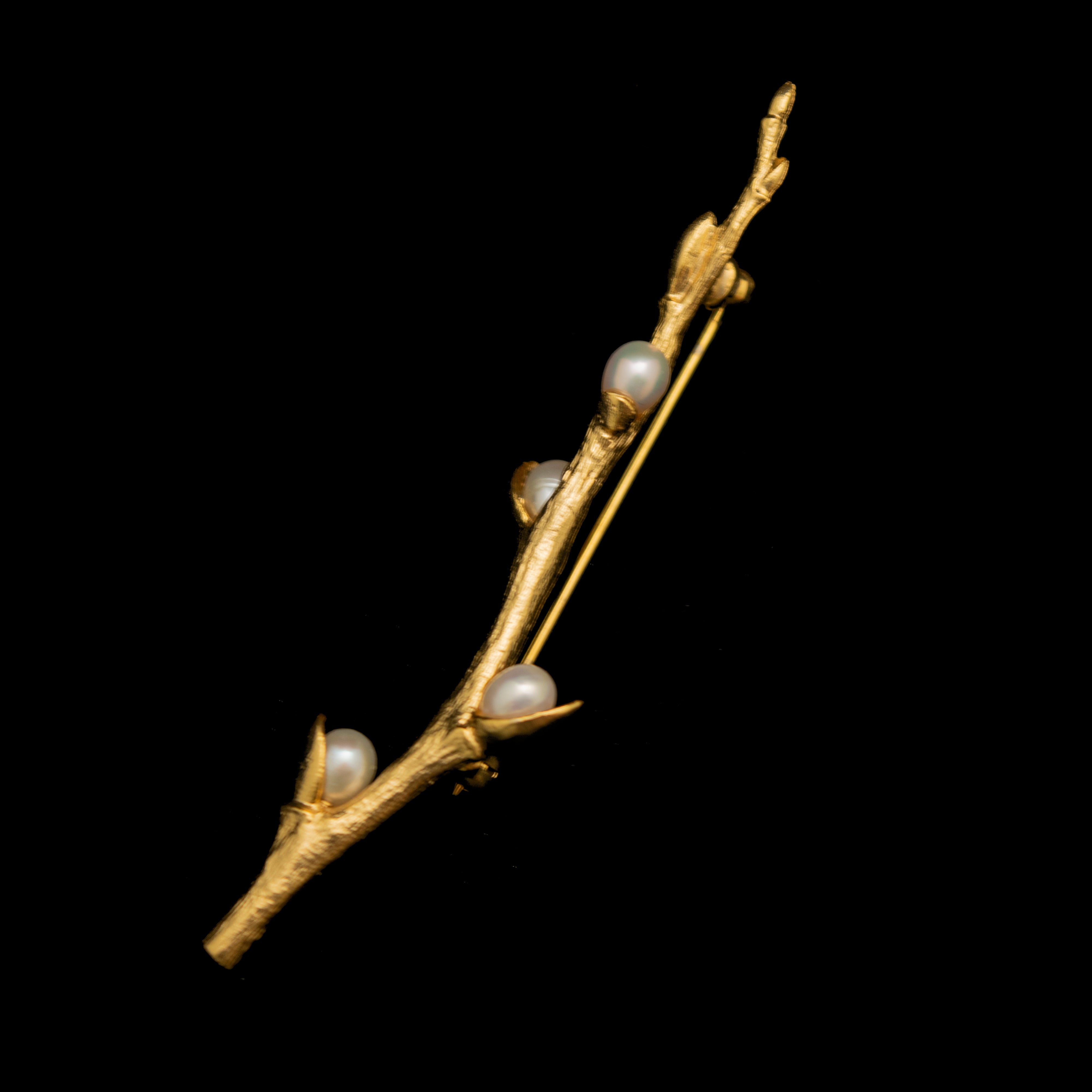 Fine Pussy Willow Brooch