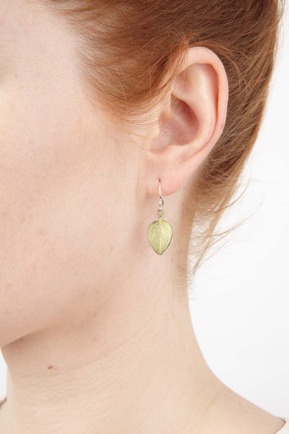 Sweet Basil Earrings - Small Leaf