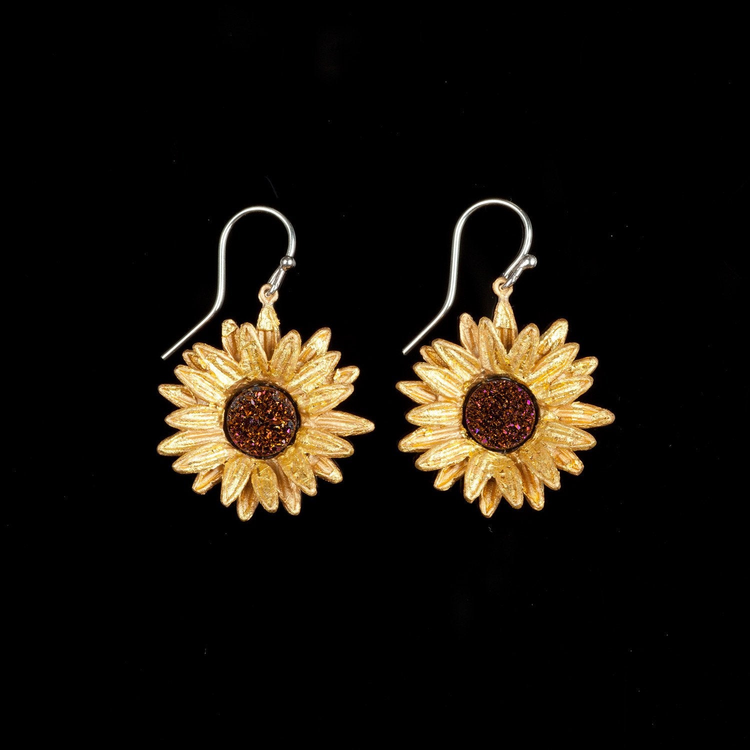 Sunflower Earrings - Wire Drop