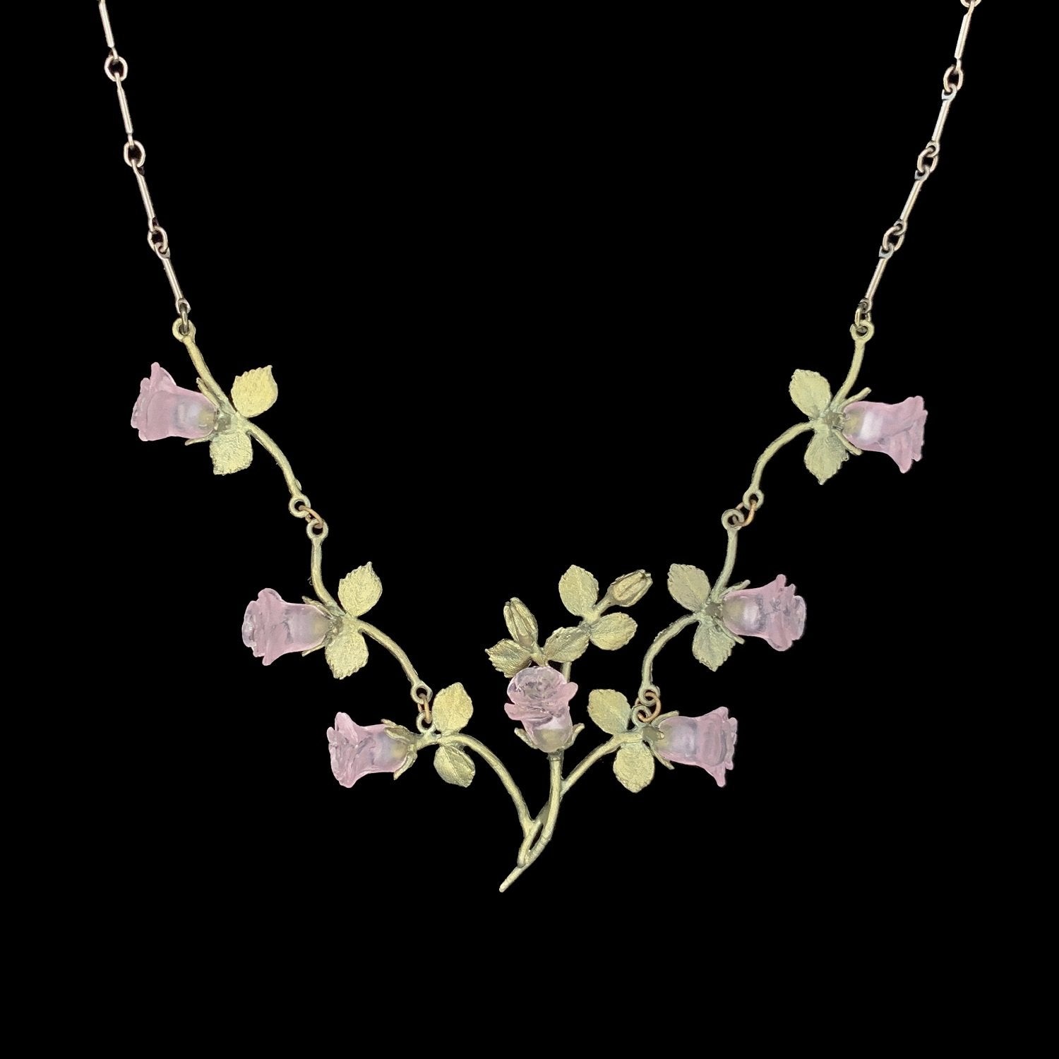 Blushing Rose Necklace - Vines