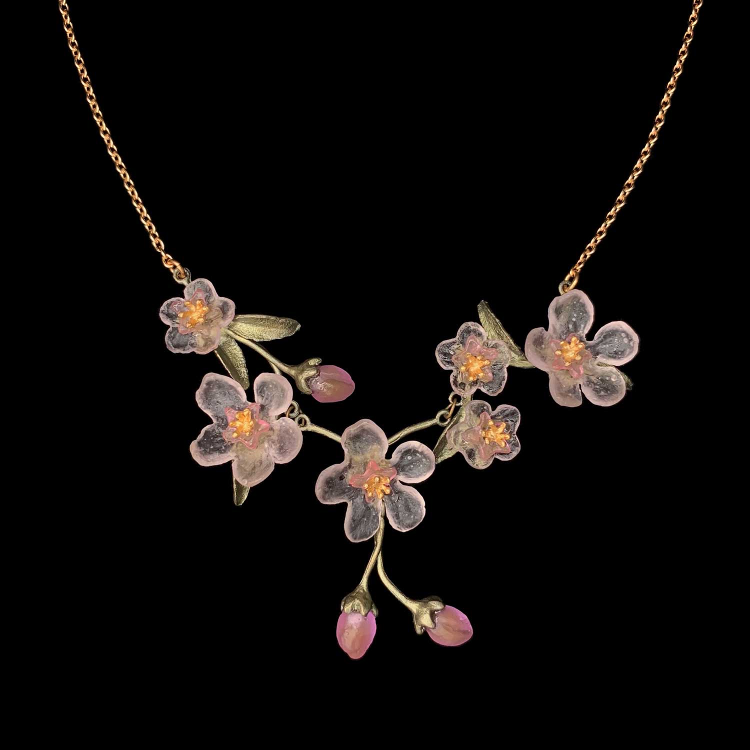 Peach on sale blossom necklace