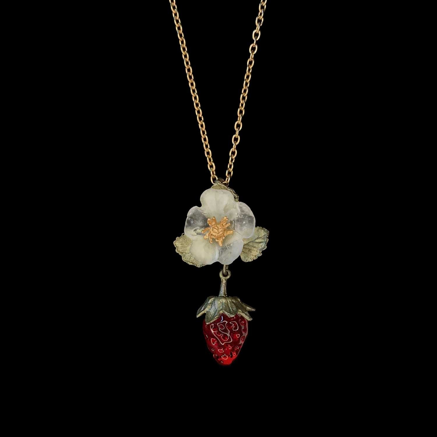 Strawberry Pendant - Single Drop Flower