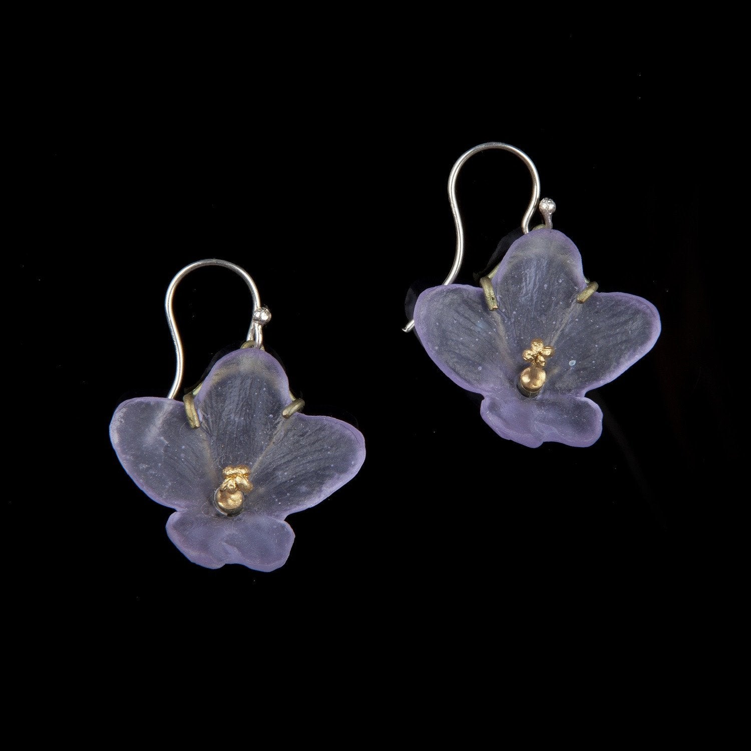 African Violet Earrings - Wire