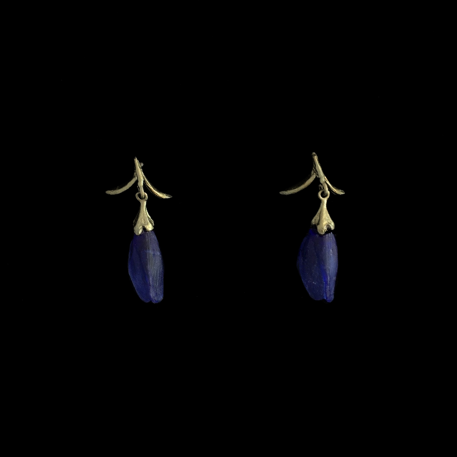 False Indigo Earring - Large Glass Bud Post